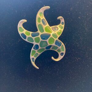 Anne Klein Starfish Pin, EUC